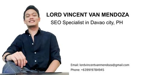 seo agency davao|Lord Vincent Van Mendoza .